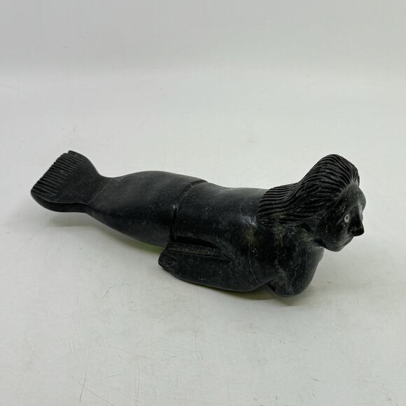 Inuit Hand Carved Sedna Sculpture by Johnysa Mathewsie - Picture 4 of 11